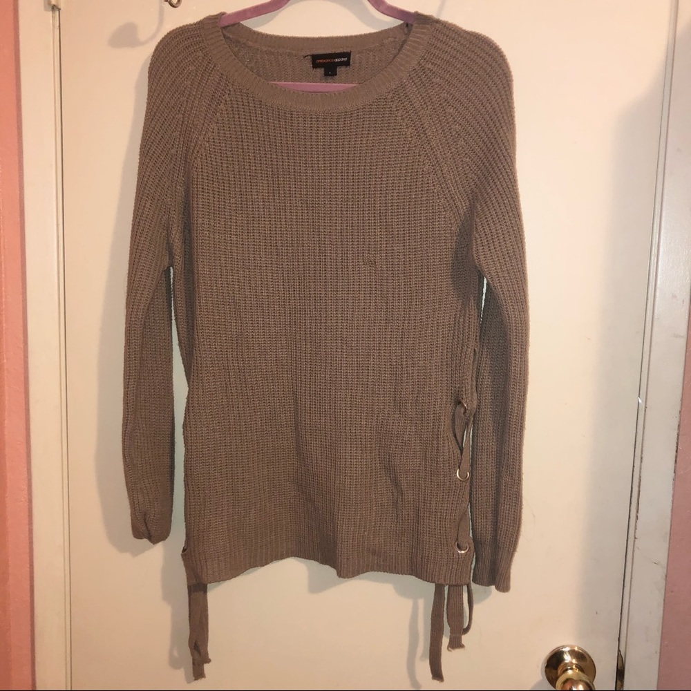 Ambiance Apparel Brown Knitted Long Sleeve